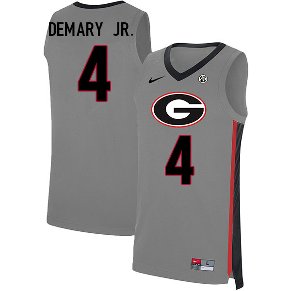 Men #4 Silas Demary Jr. Georgia Bulldogs College Basketball Jerseys Stitched Sale-Gray